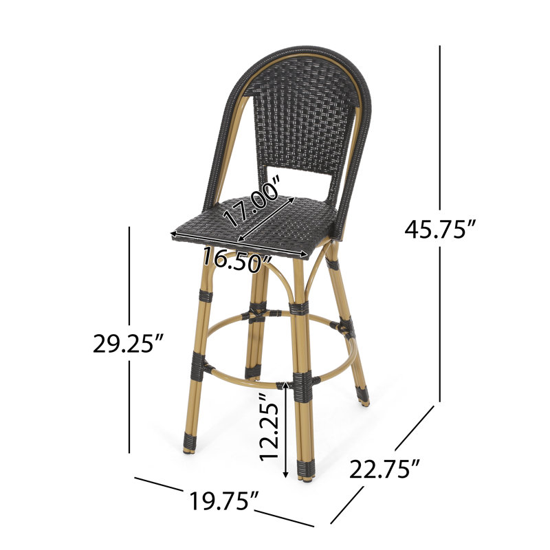 Beachcrest Home Aldusa 29.25" Patio Bar Stool Wayfair